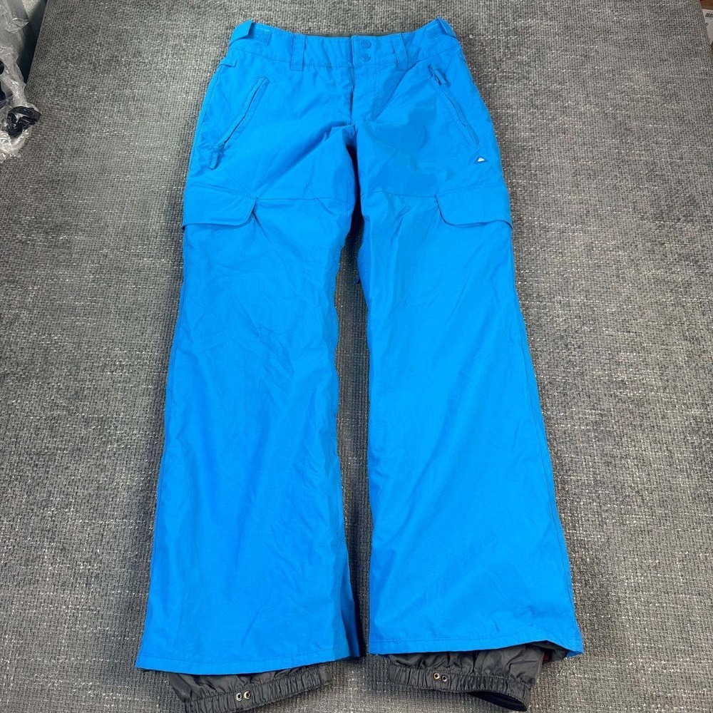 Quiksilver Utility Snow Pants Mens XS Blue Quiktech 10K Waterproof Cargo Ski